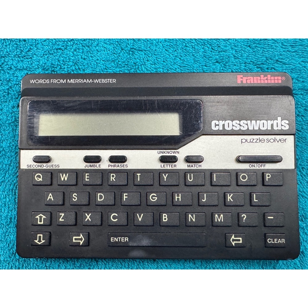 Franklin Crosswords Puzzle Solver Merriam-Webster Handheld Electronic Mod CW-50